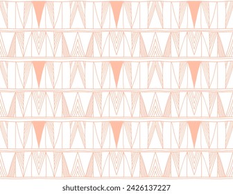 Modern geometric pattern. Diamonds, triangle, stripes, diagonal lines art. Retro futuristic background. Minimalistic figures. Ikat zigzag chevron op-art, bauhaus print. Scandinavian, African rug