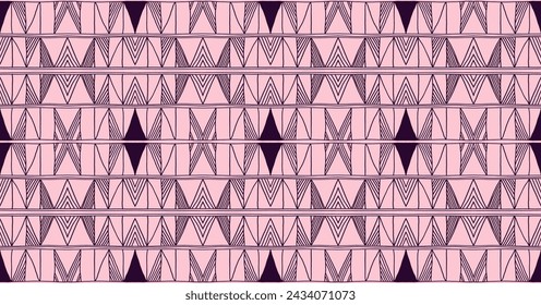 Patrón geométrico moderno. Diamantes, triángulo, rayas, líneas diagonales art. Fondo futurista retro. Cifras minimalistas. Ikat zigzag chevron op-art, impresión bauhaus. Alfombra escandinava, africana