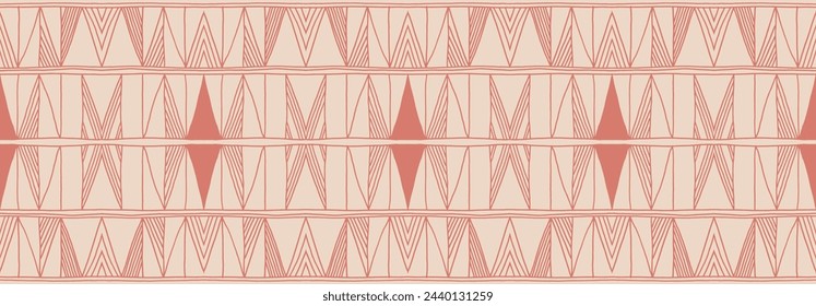 Modern geometric pattern. Diamonds, triangle, stripes, diagonal lines art. Retro futuristic background. Minimalistic figures. Ikat zigzag chevron op-art, bauhaus print. Scandinavian, African rug