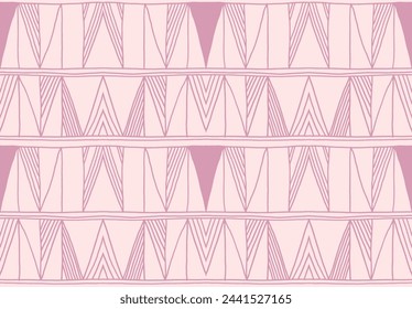 Modern geometric pattern. Diamonds, triangle, stripes, diagonal lines art. Retro futuristic background. Minimalistic figures. Ikat zigzag chevron op-art, bauhaus print. Scandinavian, African rug