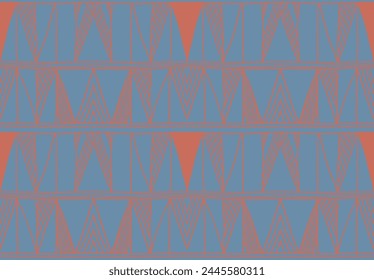 Modern geometric pattern. Diamonds, triangle, stripes, diagonal lines art. Retro futuristic background. Minimalistic figures. Ikat zigzag chevron op-art, bauhaus print. Scandinavian, African rug