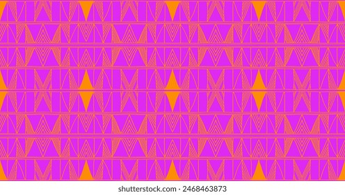 Modern geometric pattern. Diamonds, triangle, stripes, diagonal lines art. Retro futuristic background. Minimalistic figures. Ikat zigzag chevron op-art, bauhaus print. Scandinavian, African rug