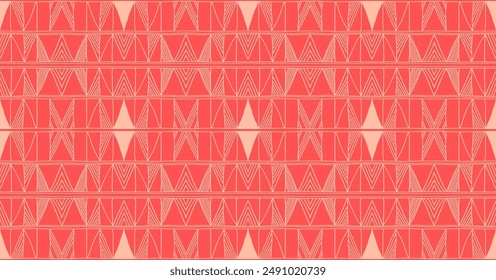 Modern geometric pattern. Diamonds, triangle, stripes, diagonal lines art. Retro futuristic background. Minimalistic figures. Ikat zigzag chevron op-art, bauhaus print. Scandinavian, African rug