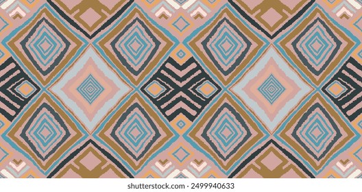 Patrón geométrico moderno con diamantes, triángulo, rayas, líneas diagonales y cuadradas de arte. Zigzag chevron abstracto op-art ilustración. Patrón de Bauhaus de moda. Alfombra escandinava y africana.