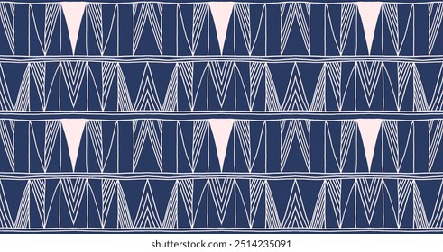 Patrón geométrico moderno. Diamantes, triángulo, rayas, líneas diagonales arte. Fondo futurista retro. Figuras minimalistas. Ikat zigzag chevron op-art, bauhaus impresión. Alfombra escandinava y africana
