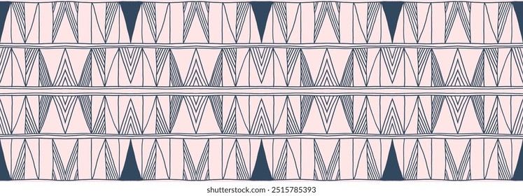 Modern geometric pattern. Diamonds, triangle, stripes, diagonal lines art. Retro futuristic background. Minimalistic figures. Ikat zigzag chevron op-art, bauhaus print. Scandinavian, African rug