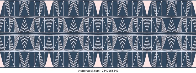 Modern geometric pattern. Diamonds, triangle, stripes, diagonal lines art. Retro futuristic background. Minimalistic figures. Ikat zigzag chevron op-art, bauhaus print. Scandinavian, African rug