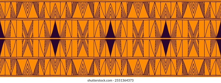 Patrón geométrico moderno. Diamantes, triángulo, rayas, líneas diagonales arte. Fondo futurista retro. Figuras minimalistas. Ikat zigzag chevron op-art, bauhaus impresión. Alfombra escandinava y africana