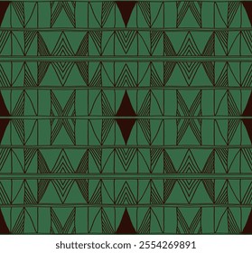 Modern geometric pattern. Diamonds, triangle, stripes, diagonal lines art. Retro futuristic background. Minimalistic figures. Ikat zigzag chevron op-art, bauhaus print. Scandinavian, African rug
