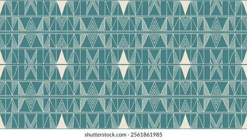 Modern geometric pattern. Diamonds, triangle, stripes, diagonal lines art. Retro futuristic background. Minimalistic figures. Ikat zigzag chevron op-art, bauhaus print. Scandinavian, African rug