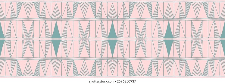 Modern geometric pattern. Diamonds, triangle, stripes, diagonal lines art. Retro futuristic background. Minimalistic figures. Ikat zigzag chevron op-art, bauhaus print. Scandinavian, African rug