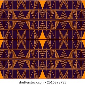 Modern geometric pattern. Diamonds, triangle, stripes, diagonal lines art. Retro futuristic background. Minimalistic figures. Ikat zigzag chevron op-art, bauhaus print. Scandinavian, African rug