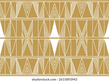 Modern geometric pattern. Diamonds, triangle, stripes, diagonal lines art. Retro futuristic background. Minimalistic figures. Ikat zigzag chevron op-art, bauhaus print. Scandinavian, African rug