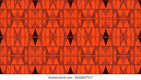 Patrón geométrico moderno. Diamantes, triángulo, rayas, líneas diagonales arte. Fondo futurista retro. Figuras minimalistas. Ikat zigzag chevron op-art, bauhaus impresión. Alfombra escandinava y africana