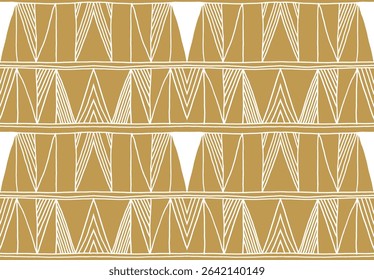 Modern geometric pattern. Diamonds, triangle, stripes, diagonal lines art. Retro futuristic background. Minimalistic figures. Ikat zigzag chevron op-art, bauhaus print. Scandinavian, African rug
