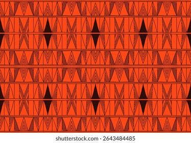 Modern geometric pattern. Diamonds, triangle, stripes, diagonal lines art. Retro futuristic background. Minimalistic figures. Ikat zigzag chevron op-art, bauhaus print. Scandinavian, African rug
