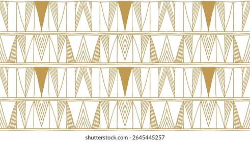 Modern geometric pattern. Diamonds, triangle, stripes, diagonal lines art. Retro futuristic background. Minimalistic figures. Ikat zigzag chevron op-art, bauhaus print. Scandinavian, African rug