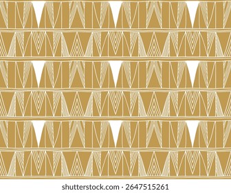 Modern geometric pattern. Diamonds, triangle, stripes, diagonal lines art. Retro futuristic background. Minimalistic figures. Ikat zigzag chevron op-art, bauhaus print. Scandinavian, African rug