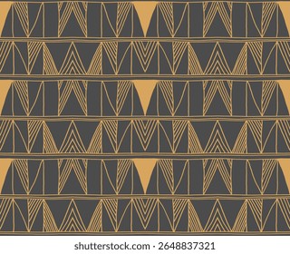 Motif géométrique moderne. Diamants, triangle, rayures, lignes diagonales art. Arrière-plan futuriste rétro. Chiffres minimalistes. Ikat zigzag chevron op-art, impression bauhaus. Tapis scandinave, africain