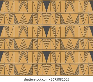 Modern geometric pattern. Diamonds, triangle, stripes, diagonal lines art. Retro futuristic background. Minimalistic figures. Ikat zigzag chevron op-art, bauhaus print. Scandinavian, African rug