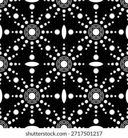 Modernes geometrisches Muster mit stylischen Tupfen und abstrakten Formen. Minimalistisches, nahtloses Textildesign für Mode und Oberflächendekor.