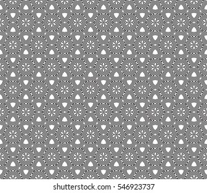 modern geometric pattern. floral small ornament. Seamless vector illustration. for fashion design, wallpaper, invitations. black and white