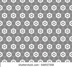 modern geometric pattern. floral small ornament. Seamless vector illustration. for fashion design, wallpaper, invitations. black and white