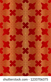 Modern Geometric Pattern with hand-drawing ornament. Vector super illustration