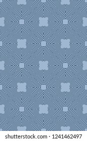 Modern Geometric Pattern with hand-drawing ornament. Vector super illustration
