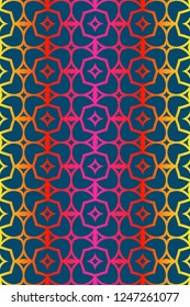 Modern Geometric Pattern with hand-drawing ornament. Vector super illustration