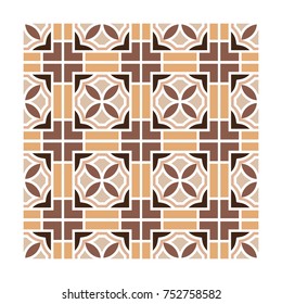 Modern geometric pattern with lines, rhombuses a seamless vector background
