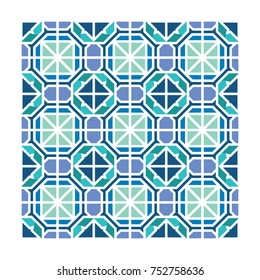 Modern geometric pattern with lines, rhombuses a seamless vector background