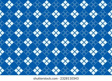 Modern geometric pattern on blue background. style graphics for clothing patterns, bed sheets, covers, covers, carpet