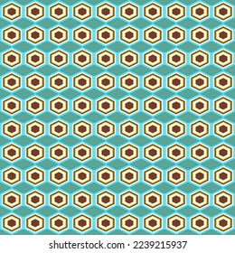 Modern Geometric Pattern Retro Ornament. Super Illustration. For Fabric, Textile, Bandana, Scarg, Colored Print. Pastel blue grey color.