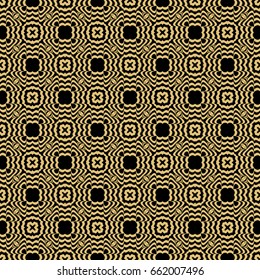 modern geometric pattern. Seamless vector illustration. for interior design, printing, wallpaper, fill pattern. gold on black