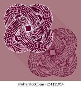Modern Geometric Pattern with its Shadow 