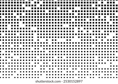 Modern geometric pattern with shrinking squares and random gaps