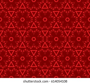 modern geometric pattern of small square and triangular elements. vector illustration. red color