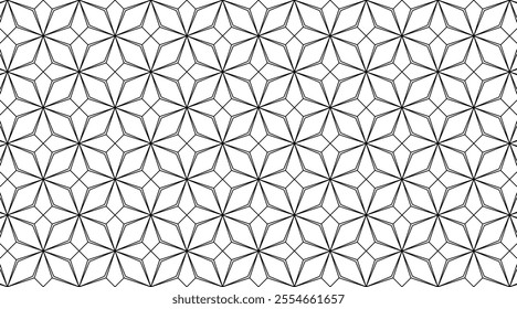 Modern Geometric Pattern, Symmetrical Line Art Background, Minimalist Hexagonal Design, Abstract Polygonal Pattern