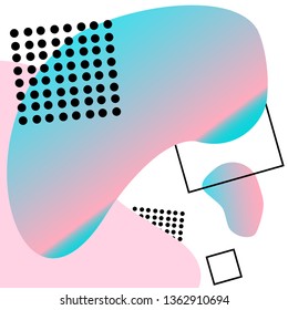 Modern geometric pink blue white colors abstract background ui