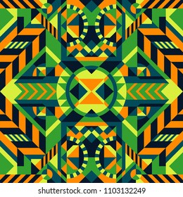 Modern Geometric Pop Art Colorful Ancient Seamless Pattern Vector