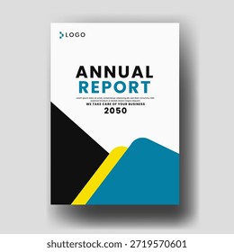 Colección de Vector de Cartera geométrica moderna con Formas de fluido Abstractas azul Cubierta de presentación de negocios mínima y diseño de diseño de informe