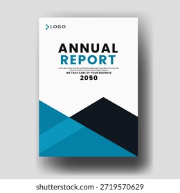 Colección de Vector de Cartera geométrica moderna con Formas de fluido Abstractas azul Cubierta de presentación de negocios mínima y diseño de diseño de informe