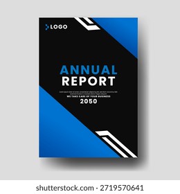 Colección de Vector de Cartera geométrica moderna con Formas de fluido Abstractas azul Cubierta de presentación de negocios mínima y diseño de diseño de informe
