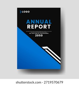 Coleção de Vetor de Portfólio Geométrico Moderno com Formas de Fluido Abstrato Azul Capa de Apresentação de Negócios Mínima e Projeto de Layout de Relatório