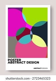 Modern Geometric Poster with Vibrant Overlapping Circles and Colorful Abstract Shapes