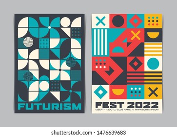 Modern Geometric Posters template. Vector illustration.