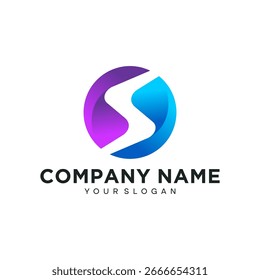 Modern geometric premium logo with negative space “S”,