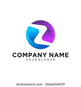 Modern geometric premium logo with negative space “Z”,