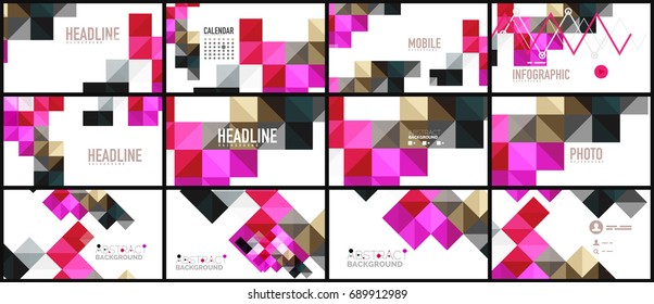 Moderner geometrischer Präsentationshintergrund. Geschäftskonzept oder digitale Technologie-Elemente, Broschüren oder Flyer-Design für Webbanner-Layouts